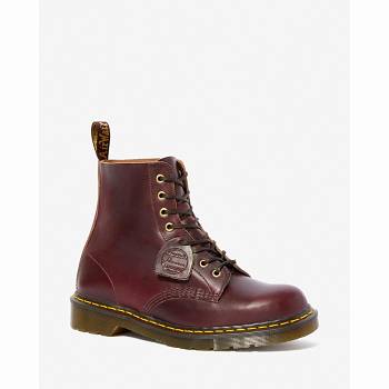 Dr Martens 1460 Pascal Made In England Chromexcel - Bordove Cizmy Panske, DR0019